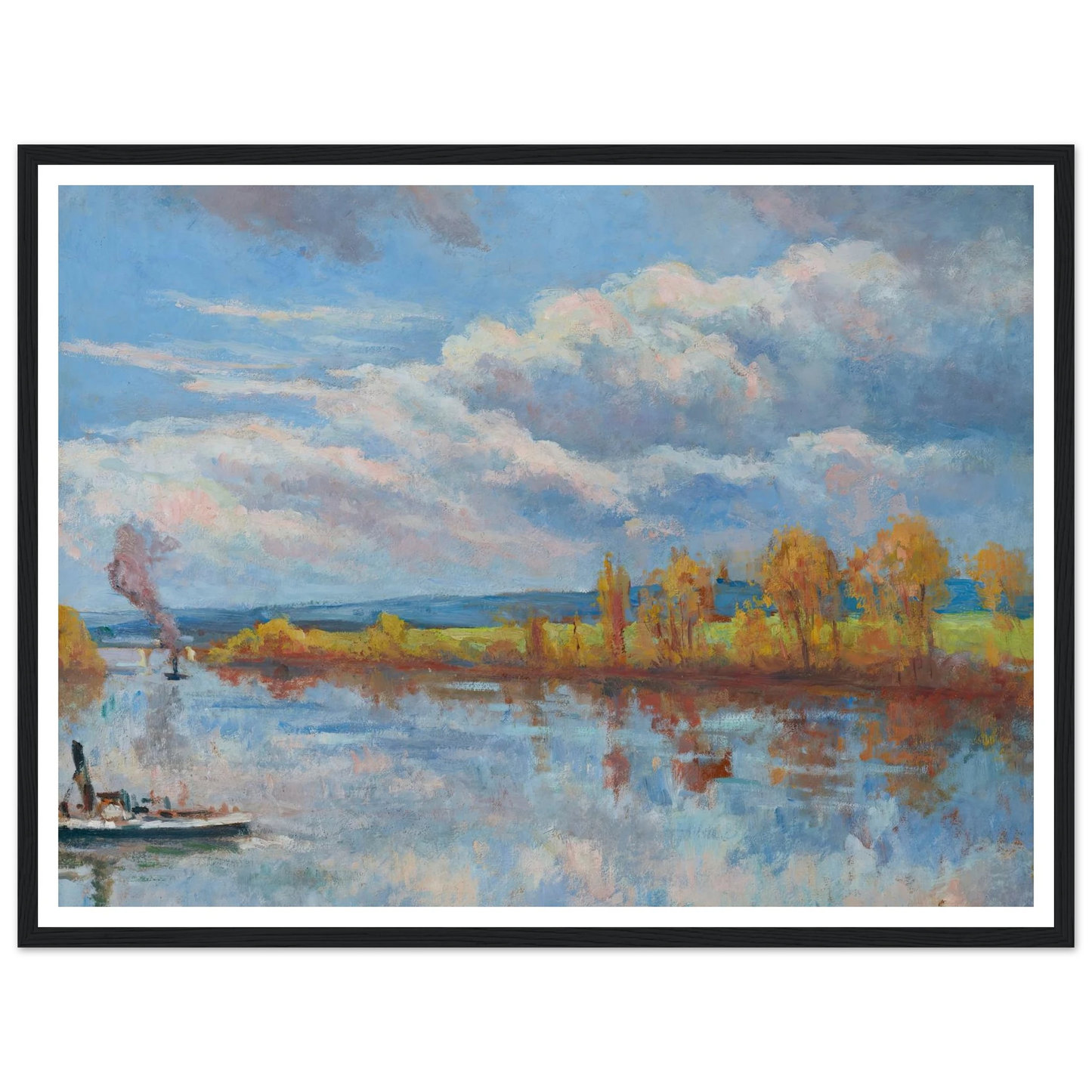 Bords de Seine à Guernes Art Print | Maximilien Luce-Quipham Collections