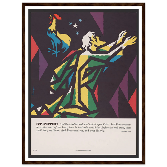 St. Peter (1962) Art Print | Joseph Binder - Framed Poster - 30x40 cm / 12x16″ - Black frame