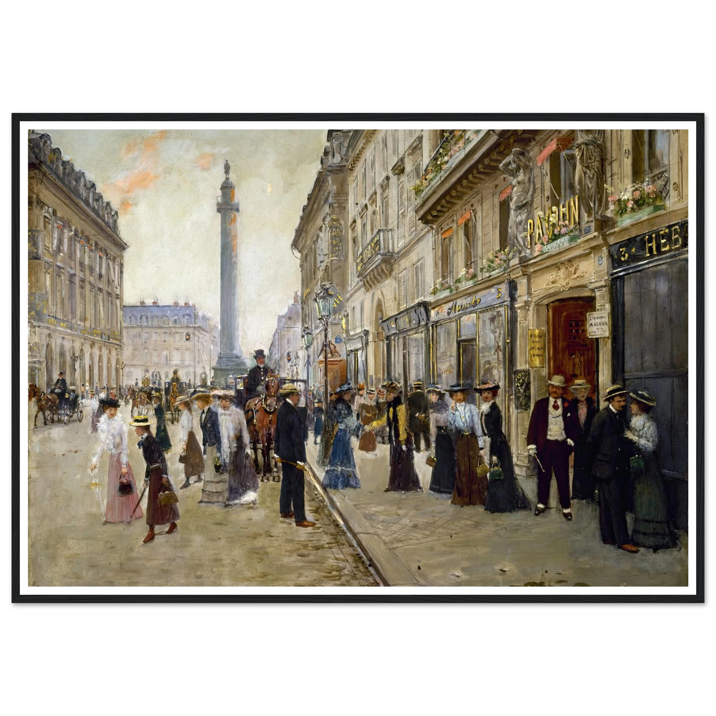 Sortie des ouvrières de la maison Paquin (1900) Art Print | Jean Beraud-Quipham Collections