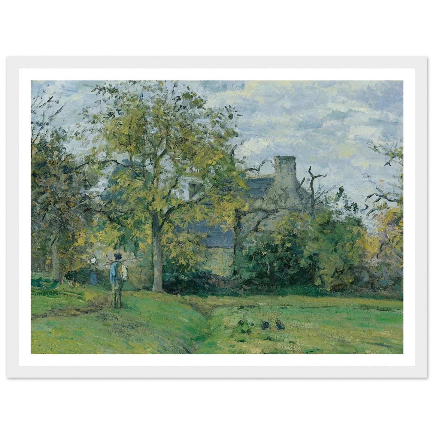 La Maison De Piette À Montfoucault ( 1874) Art Print | Camille Pissarro-Quipham Collections