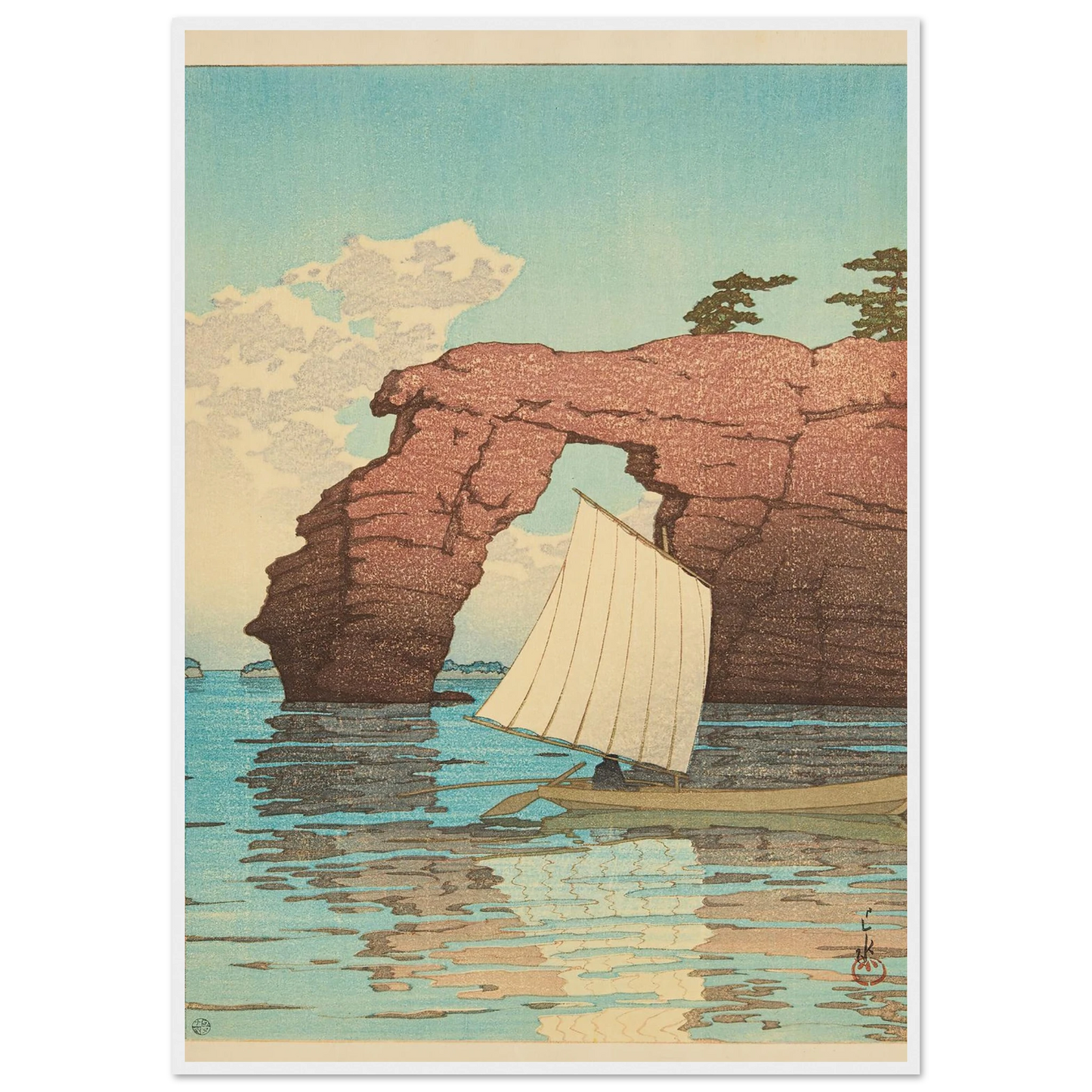 Matsushima Zaimokuto (Zaimoku Island at Matsushima) (1933) Art Print | Kawase Hasui-Quipham Collections