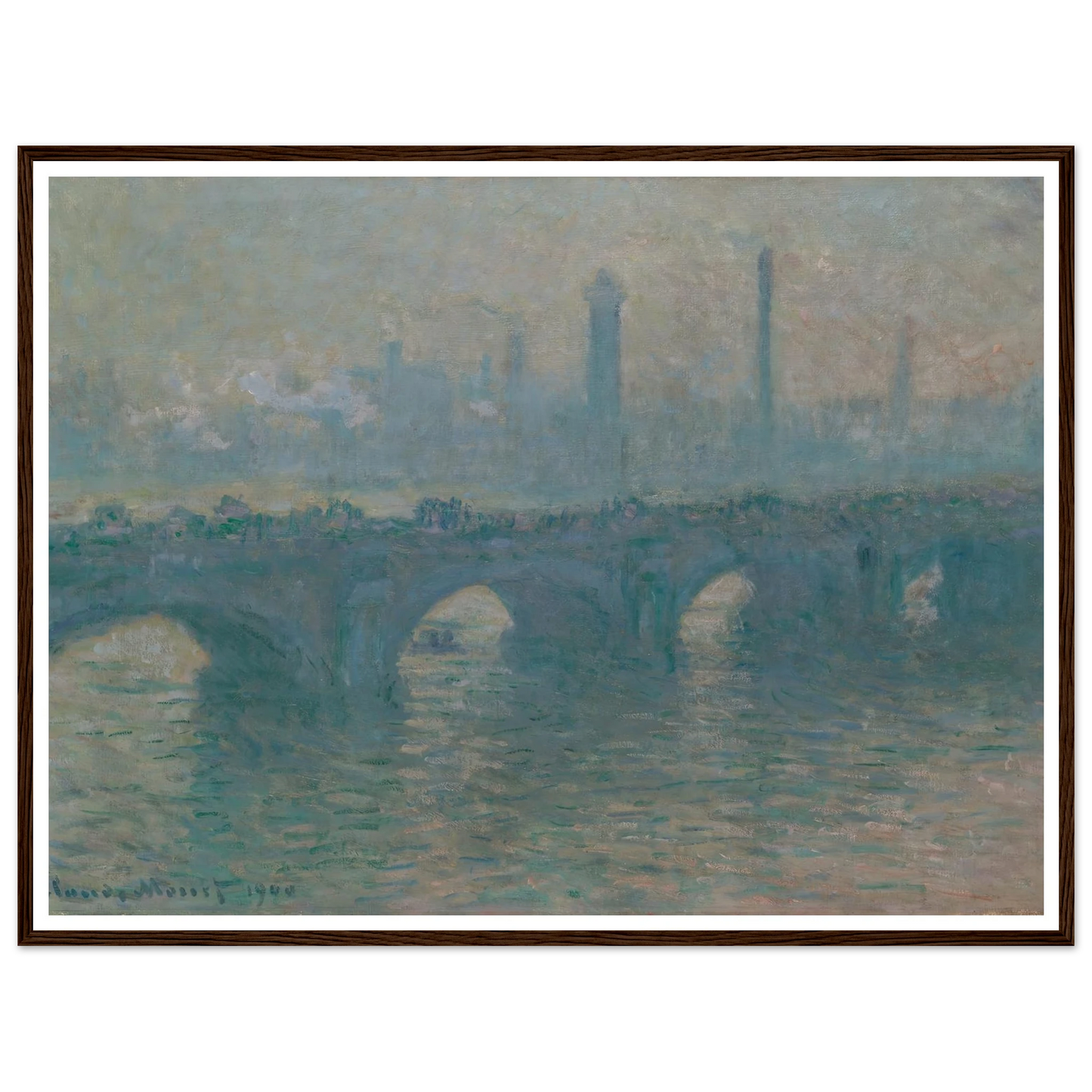 Waterloo Bridge, Gray Weather (1900) Art Print | Claude Monet-Quipham Collections