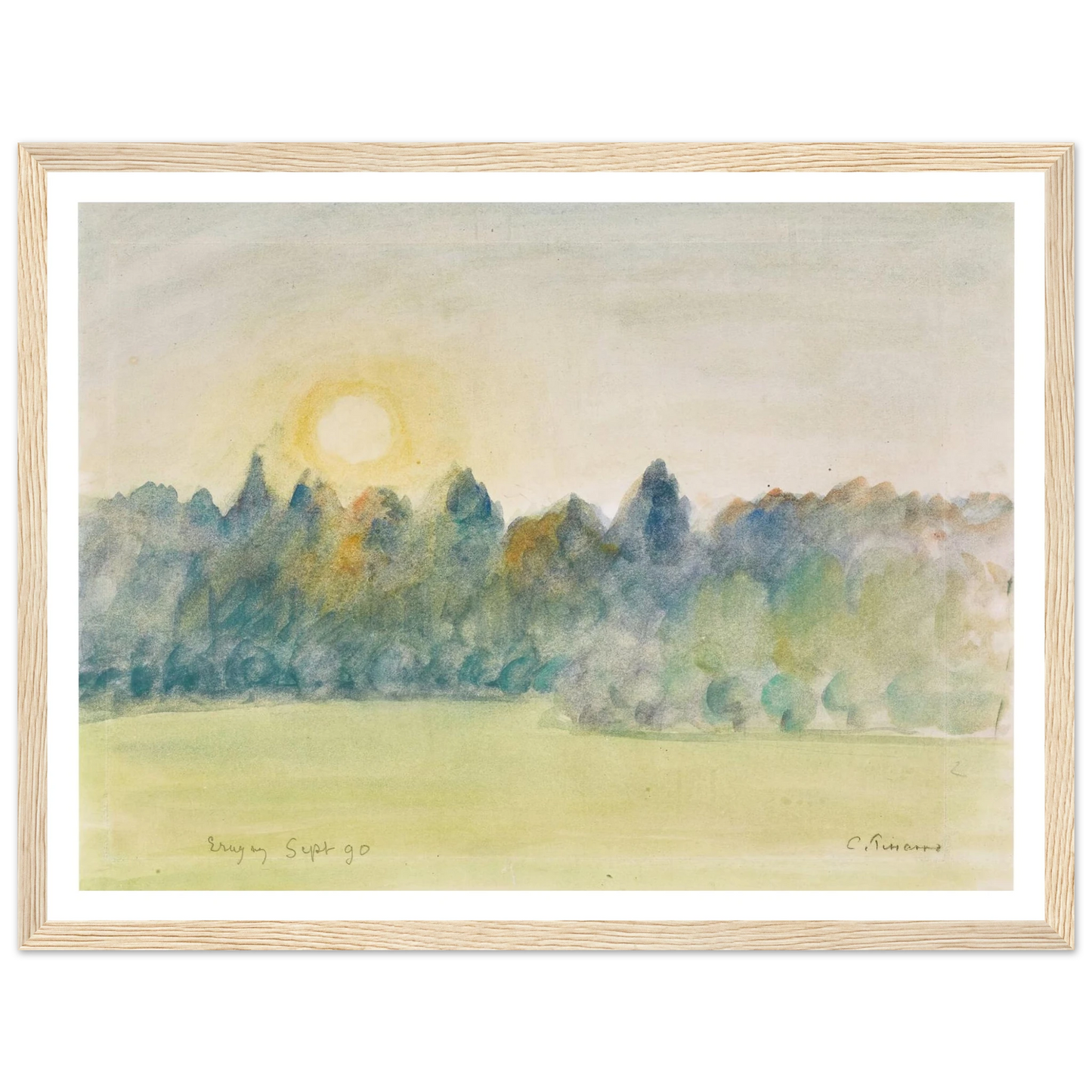 Eragny (1890) Art Print | Camille Pissarro-Quipham Collections