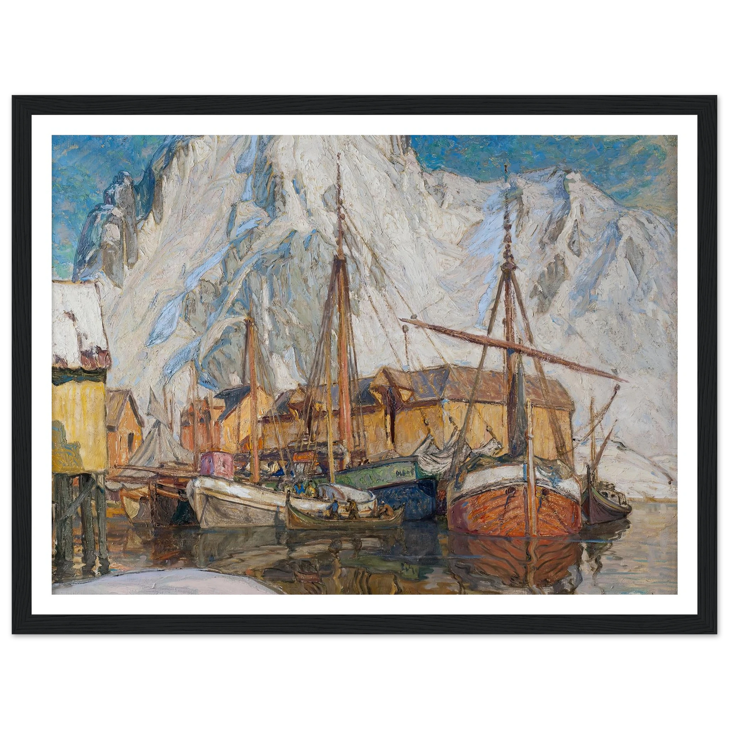 The Harbour at Svolvaer, Lofoten Art Print | Anna Boberg-Quipham Collections