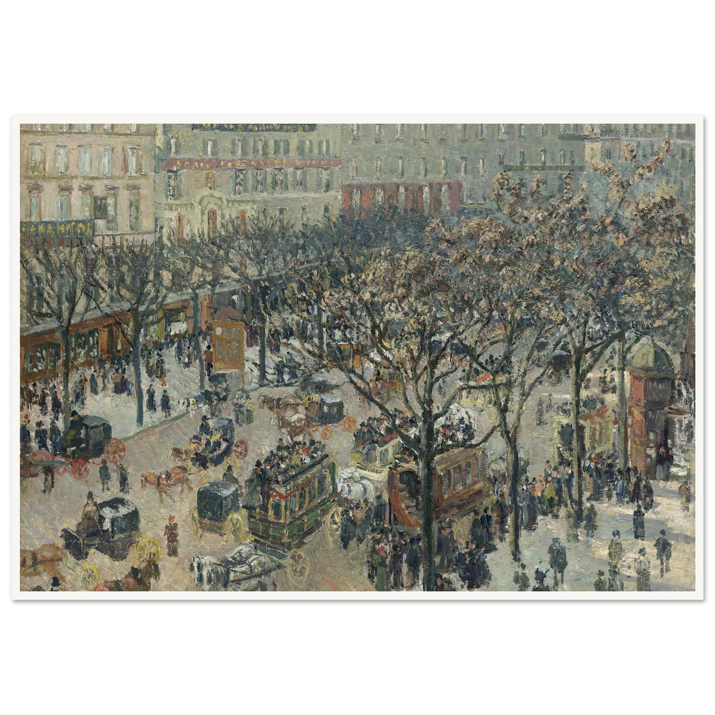 Boulevard des Italiens,Morning_Sunlight (1897) Art Print | Camille Pissarro-Quipham Collections