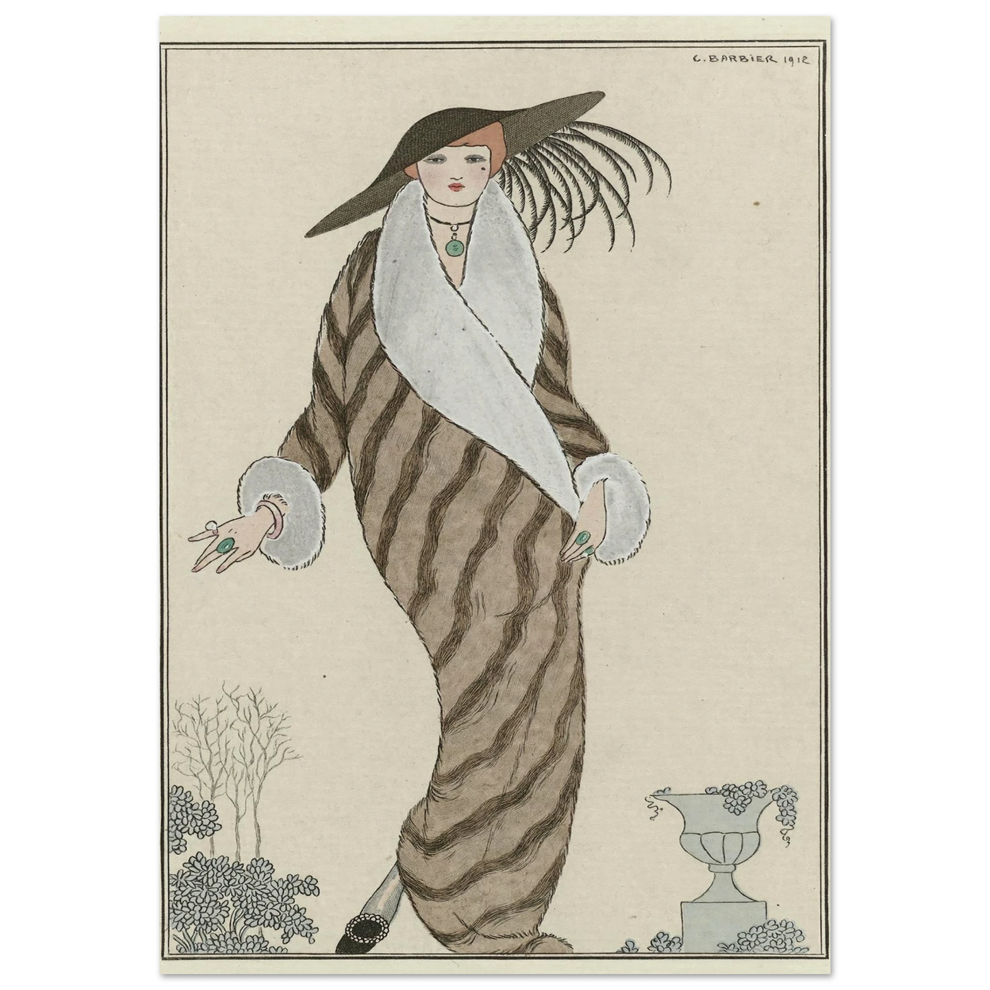 Manteau de Zibelin (1912) Art Print | George Barbier-Quipham Collections