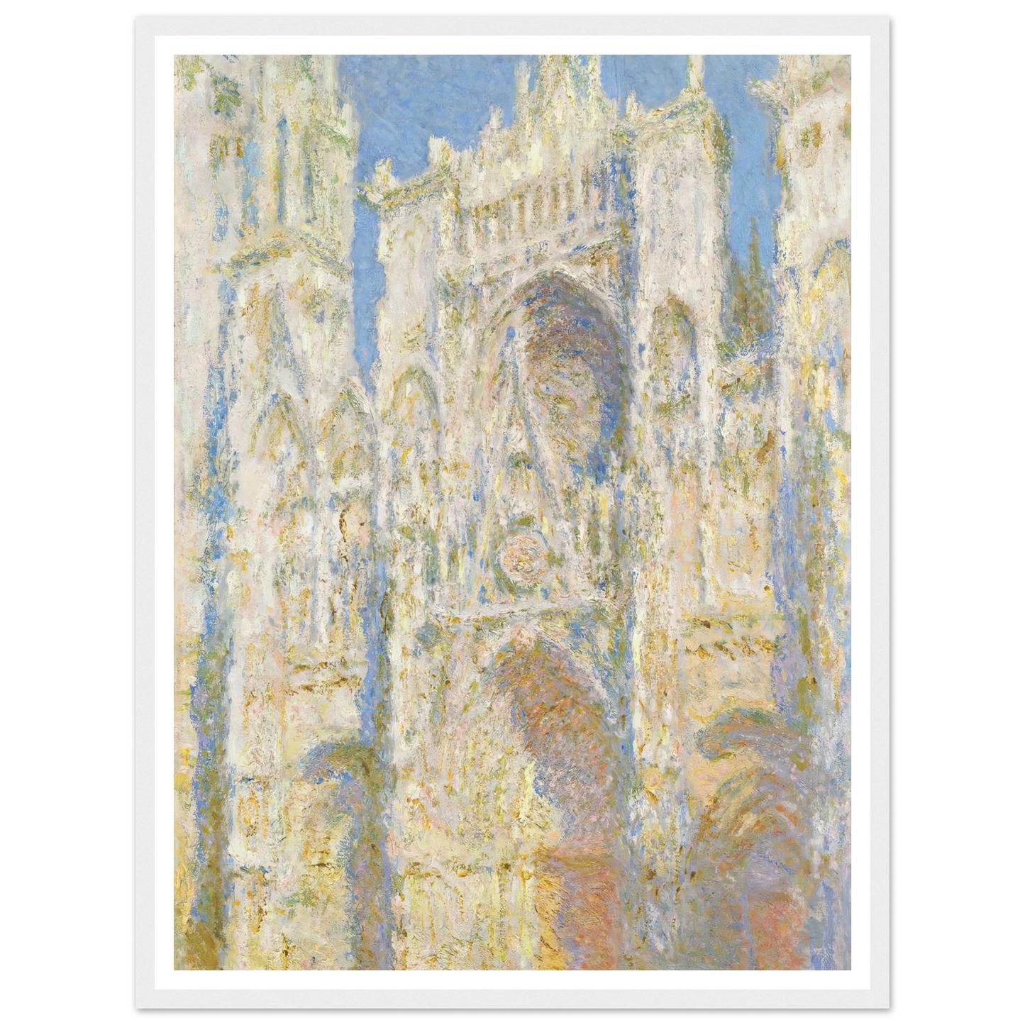 Rouen Cathedral, West Façade, Sunlight (1894) Art Print | Claude Monet-Quipham Collections
