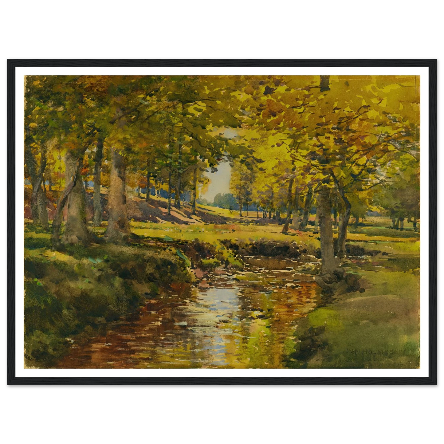Autumn In The Meadow Edge Art Print | William Henry Holmes-Quipham Collections