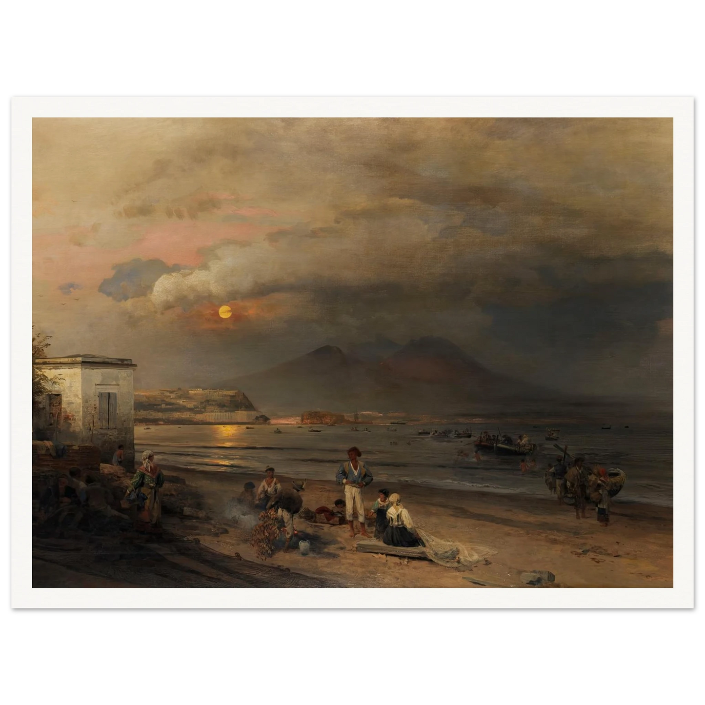 Golf von Neapel (1876) Art Print | Oswald Achenbach-Quipham Collections