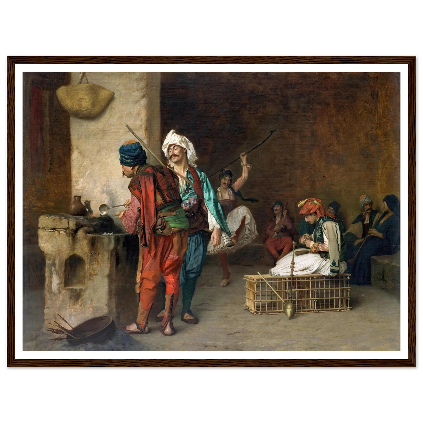Cafe House-Cairo (Casting Bullets) (1884 or earlier) Art Print | Jean Leon Gerome-Quipham Collections