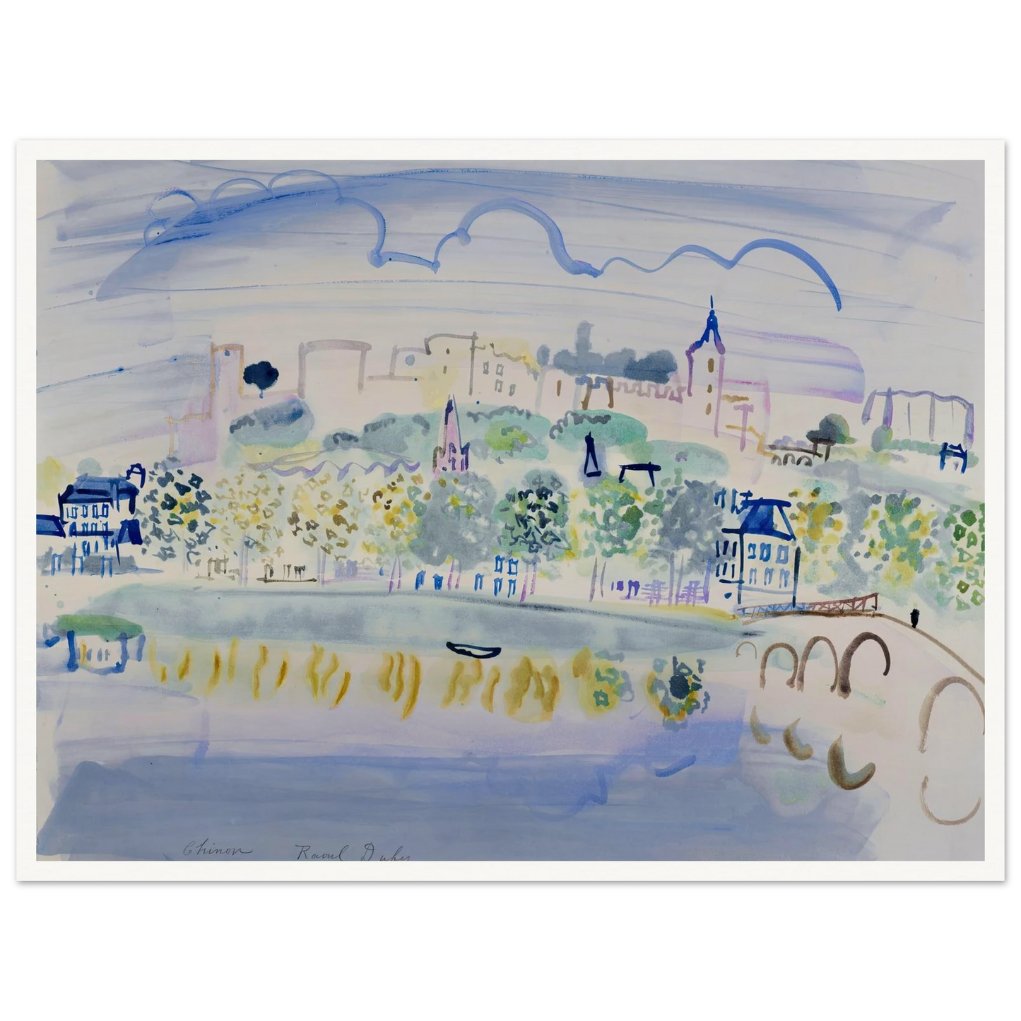Chinon (Quinone) (1938) Art Print | Raoul Dufy-Quipham Collections