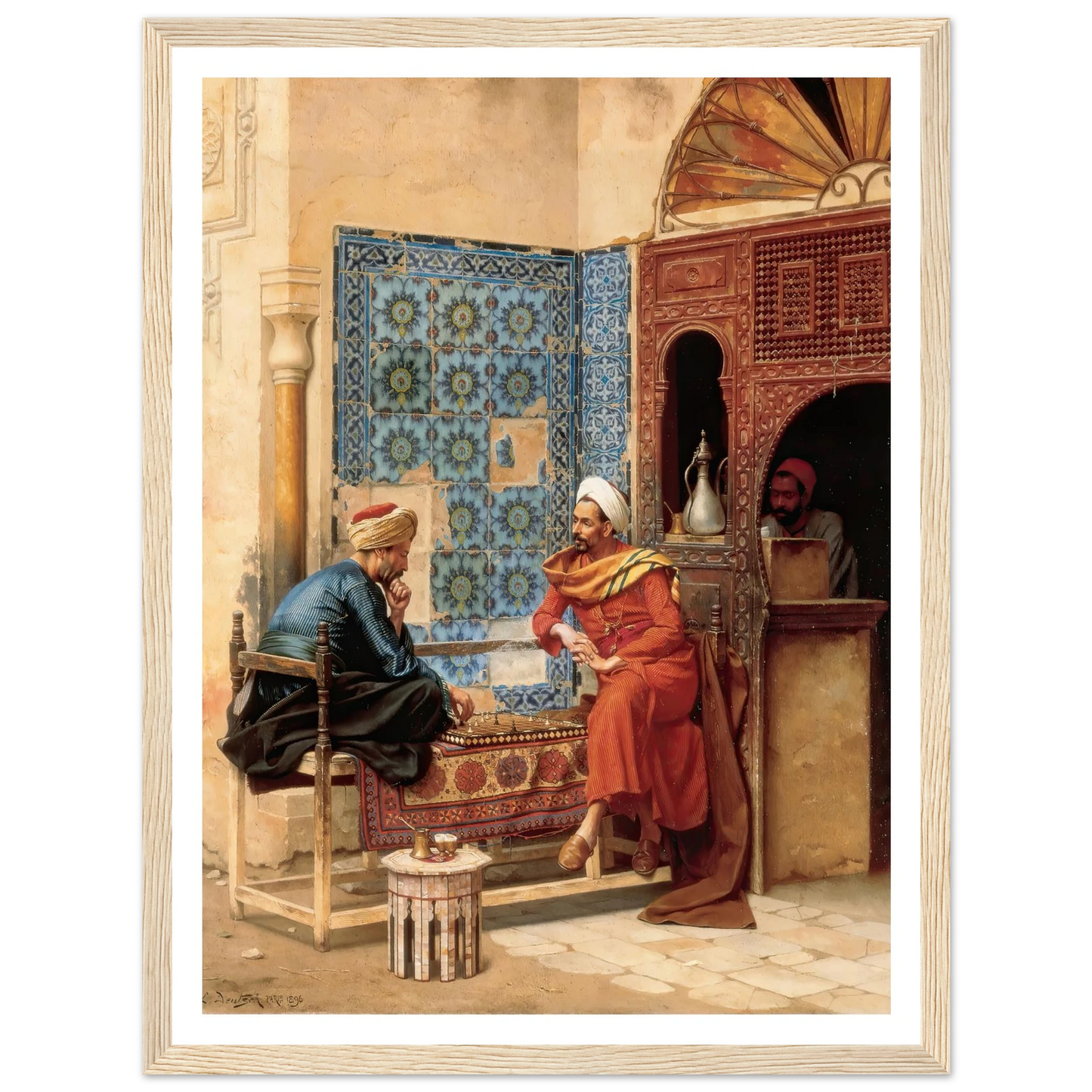 The Chess Game (1896) Art Print | Ludwig Deutsch-Quipham Collections