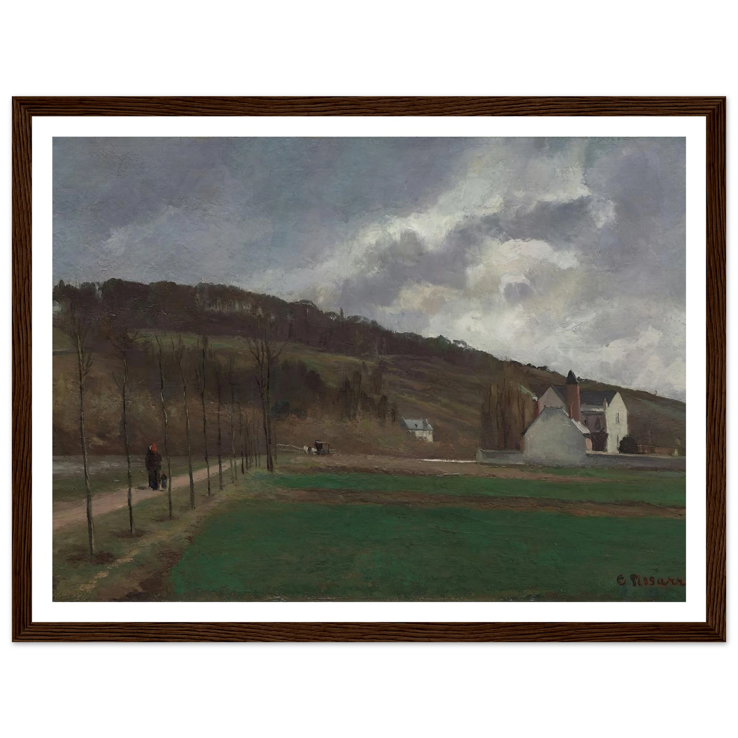 The Banks of the Marne in Winter (1866) Art Print | Camille Pissarro-Quipham Collections