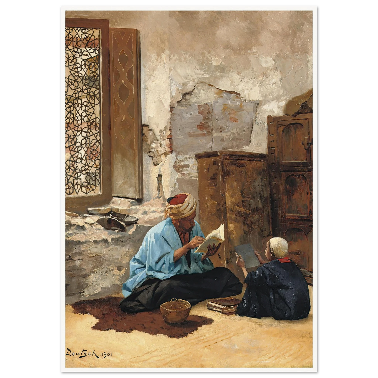 The Lesson (1901) Art Print | Ludwig Deutsch-Quipham Collections