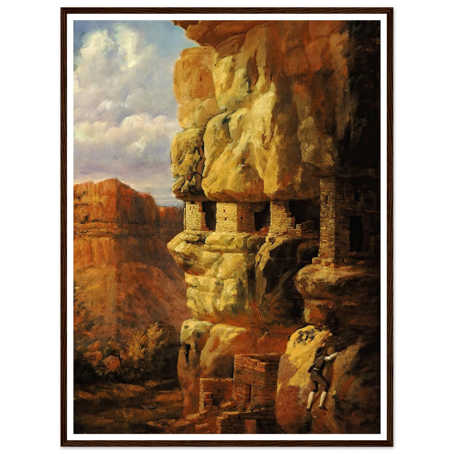 Cliff Houses On The Rio Mancos, Colorado (1875) Art Print | William Henry Holmes-Quipham Collections