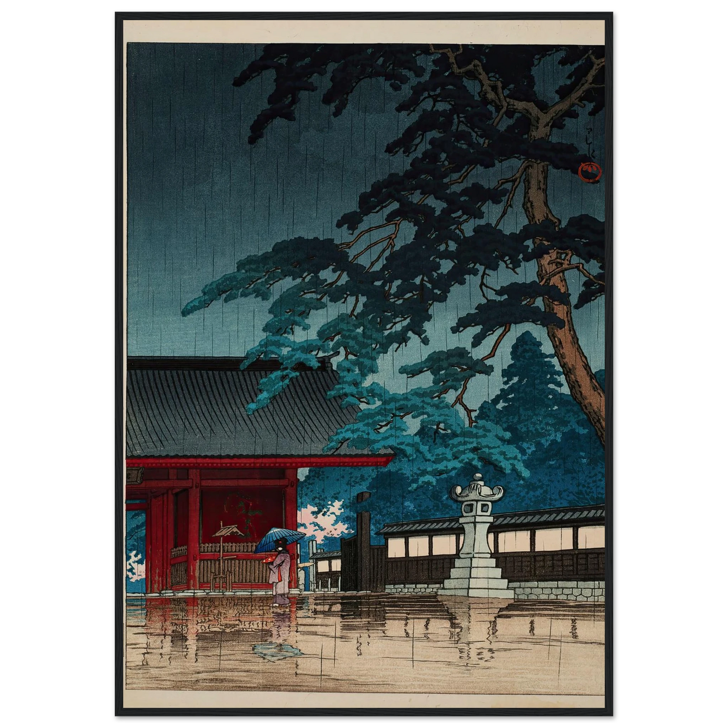 Spring rain at the Gokokuji Temple (1932) Art Print | Kawase Hasui-Quipham Collections