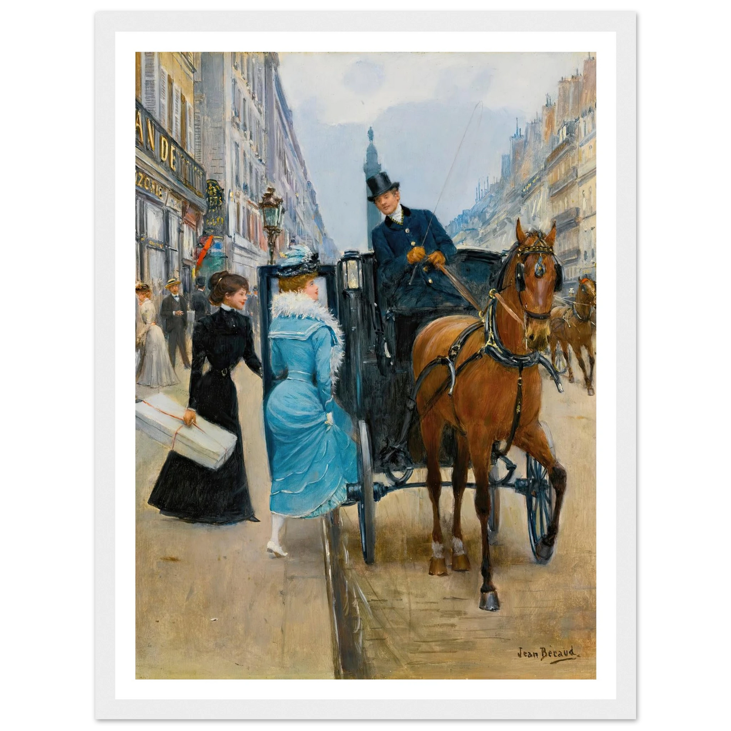 Courses Rue De La Paix Art Print | Jean Beraud-Quipham Collections