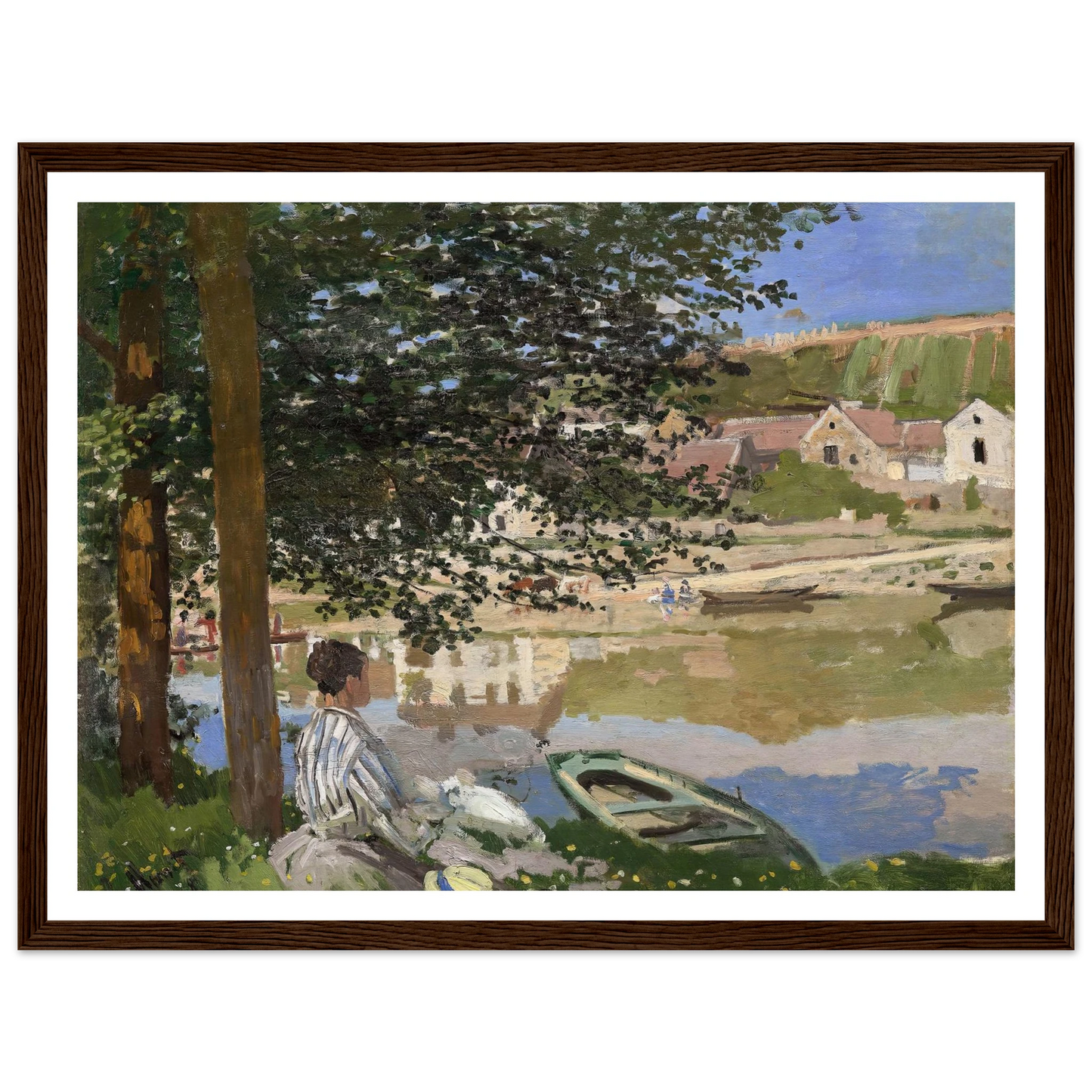 On the Bank of the Seine, Bennecourt (1868) Art Print | Claude Monet-Quipham Collections