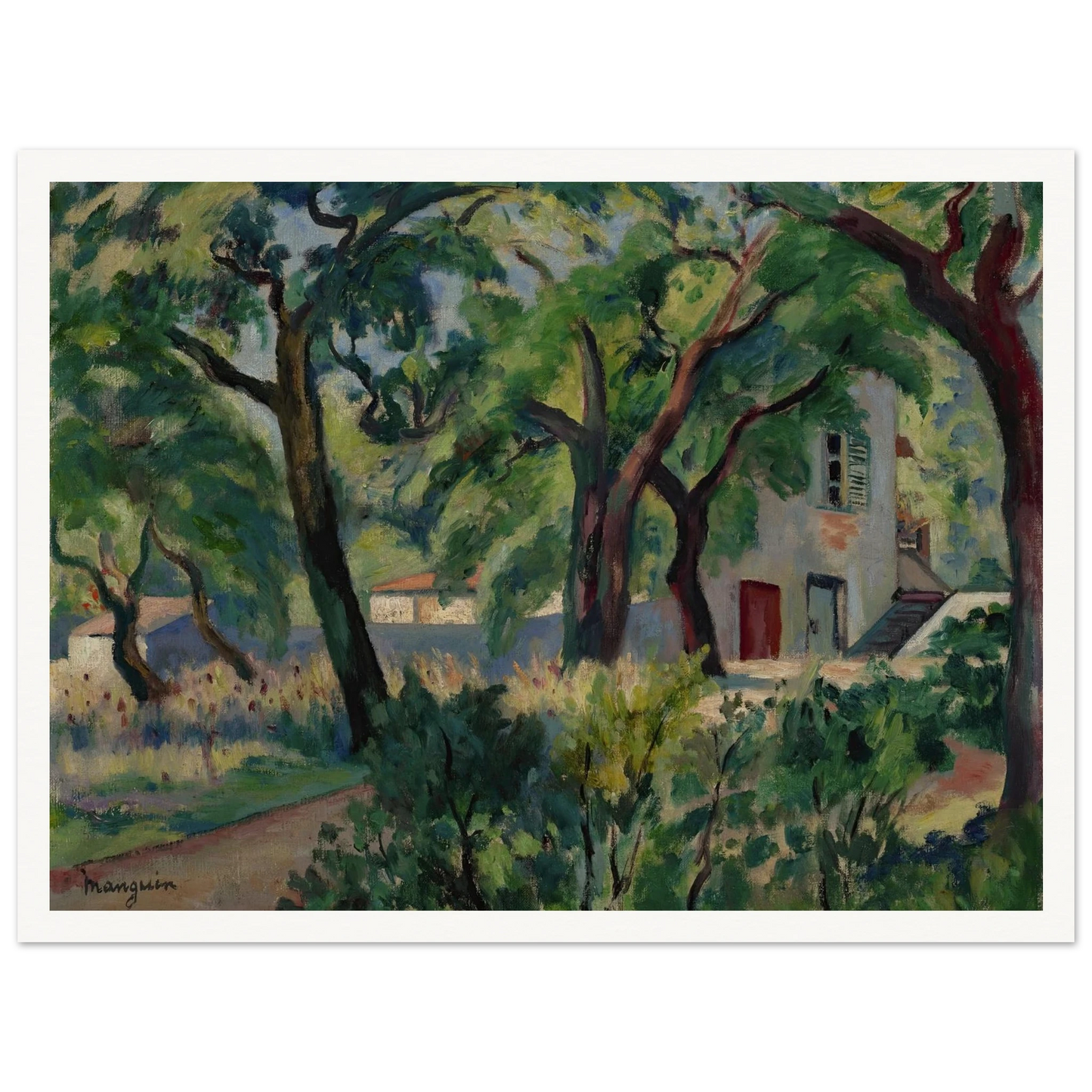 La Maison dans la forêt, Saint-Tropez (1924) Art Print | Henri Manguin-Quipham Collections
