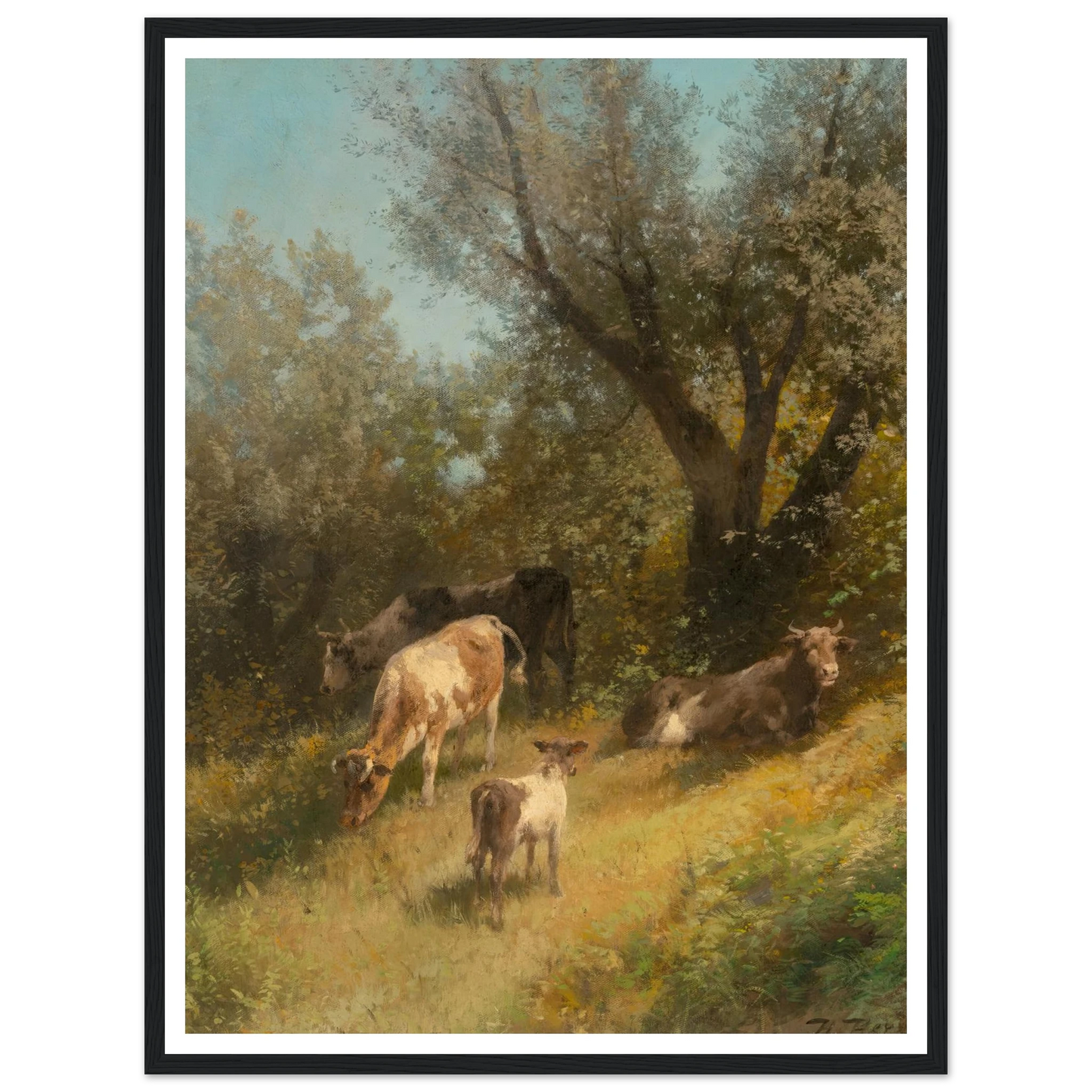 Summer grazing, Chester County Art Print | Hermann Ottomar Herzog-Quipham Collections