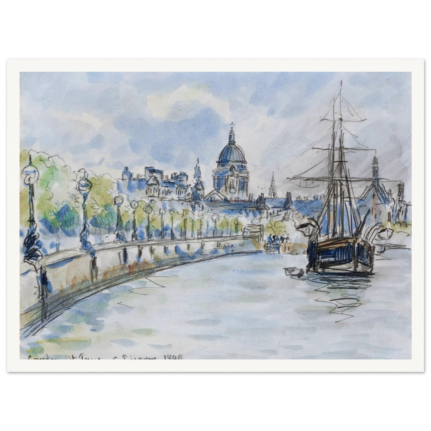 London, St. Paul’s Cathedral (1890) Art Print | Camille Pissarro-Quipham Collections