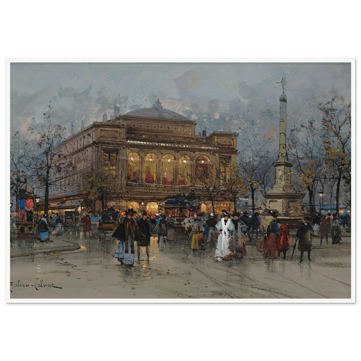 Le Théâtre du Châtelet, Paris Art Print | Eugene Galien Laloue-Quipham Collections