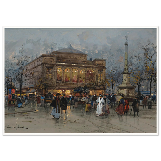 Le Théâtre du Châtelet, Paris Art Print | Eugene Galien Laloue-Quipham Collections