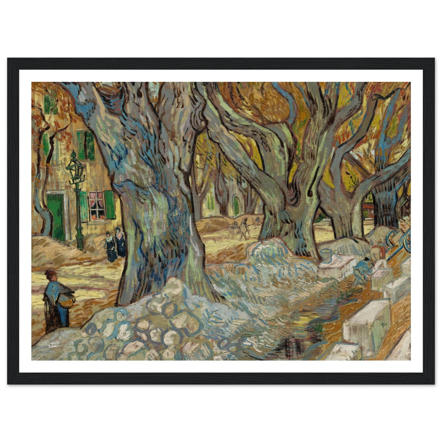 The Large Plane Trees (Road Menders at Saint-Rémy) (1889) Art Print | Vincent van Gogh-Quipham Collections
