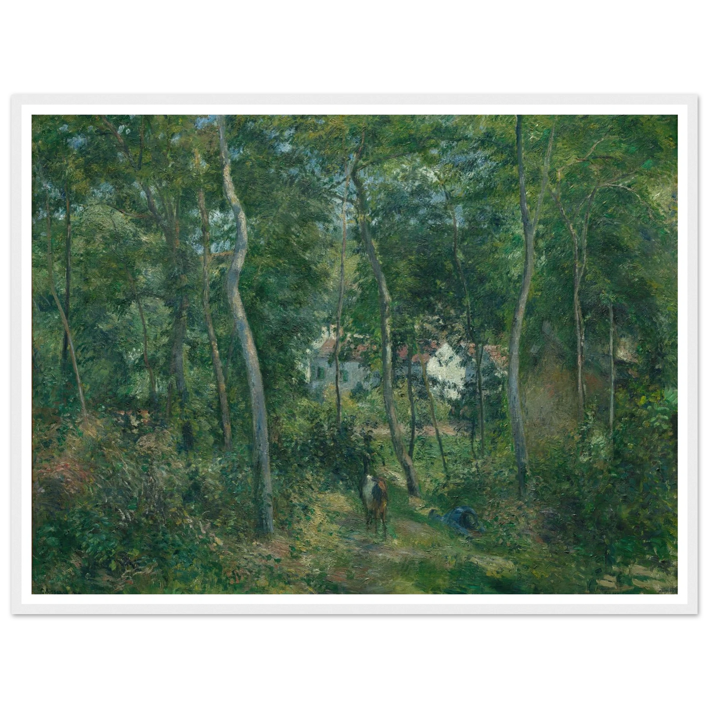 Edge of the Woods Near L’Hermitage, Pontoise (1879) Art Print | Camille Pissarro-Quipham Collections