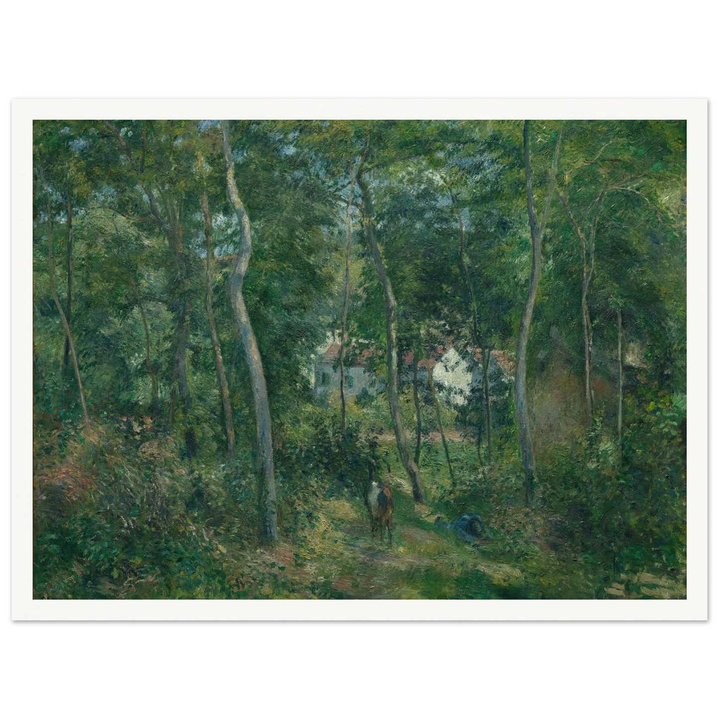Edge of the Woods Near L’Hermitage, Pontoise (1879) Art Print | Camille Pissarro-Quipham Collections