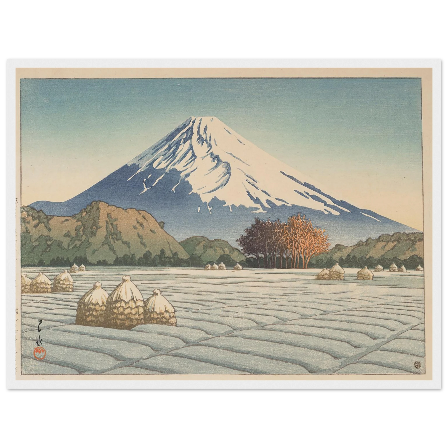 Izu Nagaoka shimo no asa (Frosty morning in Nagaoka, Izu) (1939) Art Print | Kawase Hasui-Quipham Collections