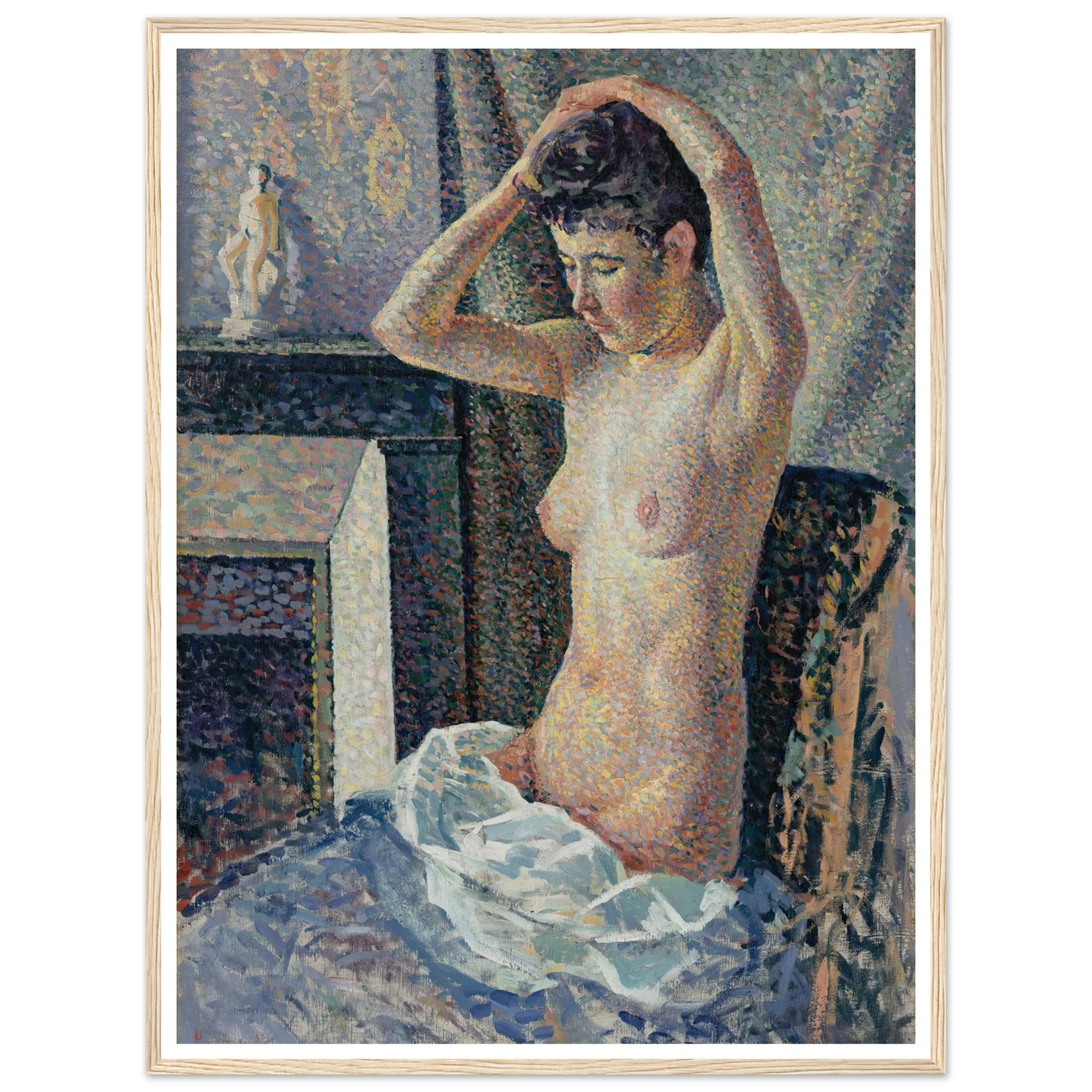 Nu se coiffant (1889) Art Print | Maximilien Luce-Quipham Collections