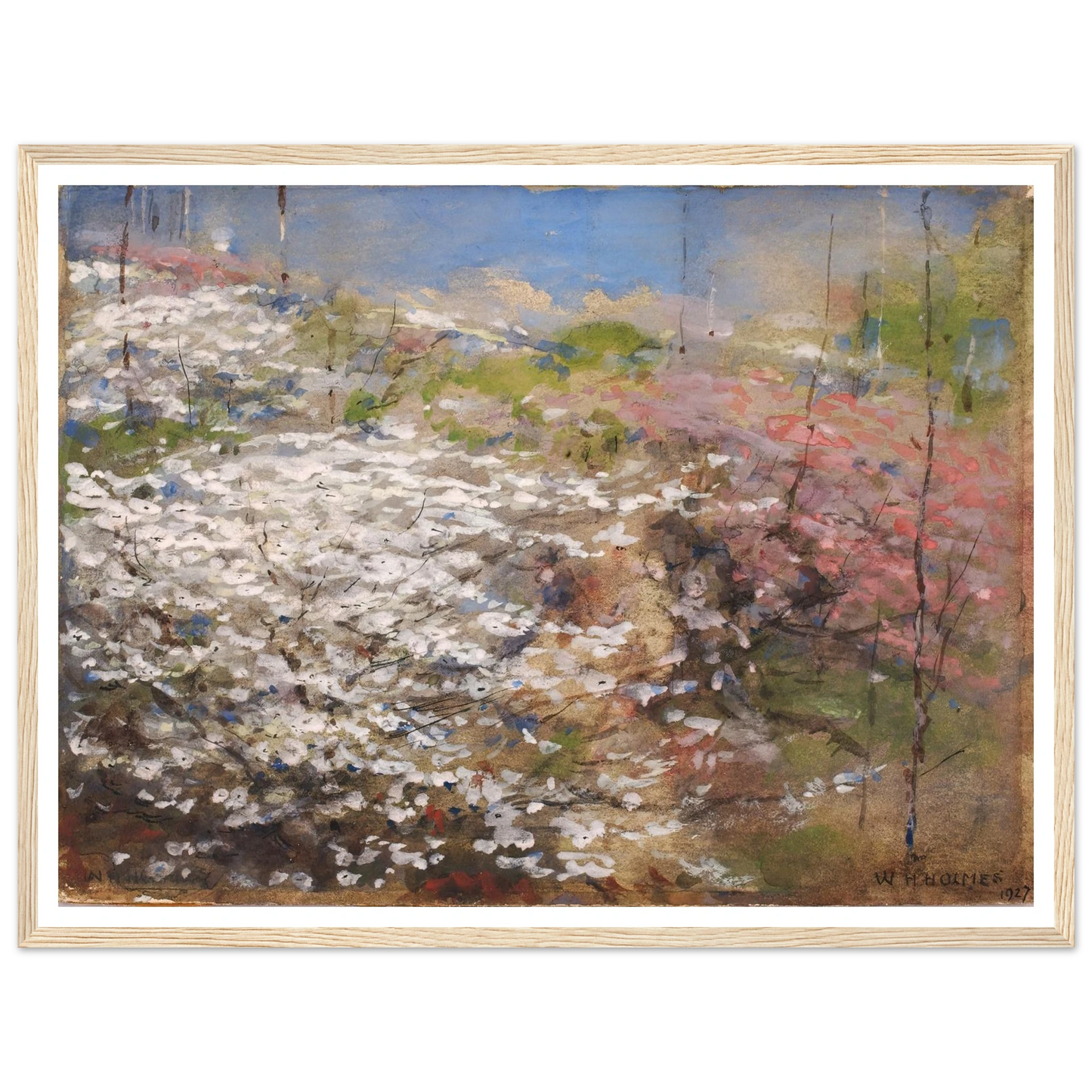 Field Of Blossoms (1927) Art Print | William Henry Holmes-Quipham Collections