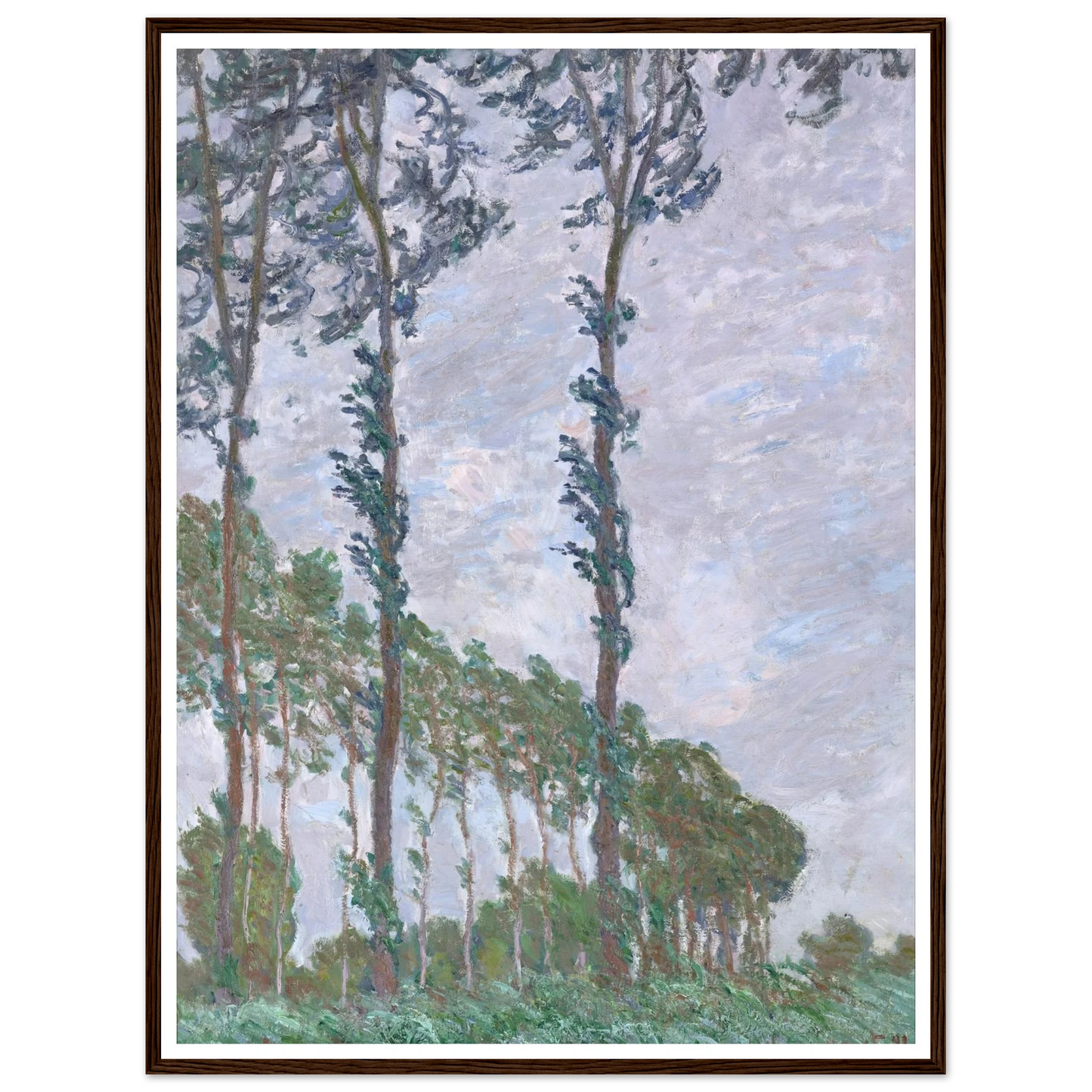 Wind Effect, Series of The Poplars (1891) Art Print | Claude Monet-Quipham Collections