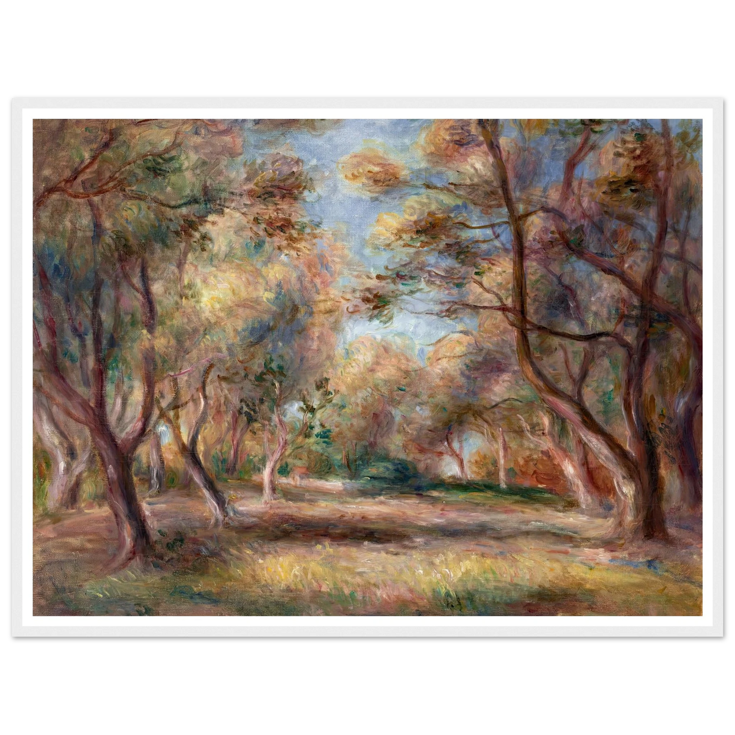 Les oliviers à Cagnes Art Print | Pierre Auguste Renoir-Quipham Collections