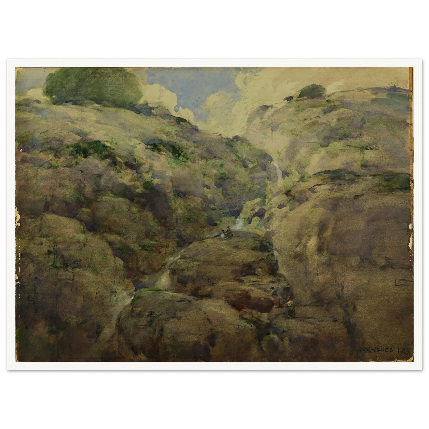Mountain Gorge, Colorado (1923) Art Print | William Henry Holmes-Quipham Collections