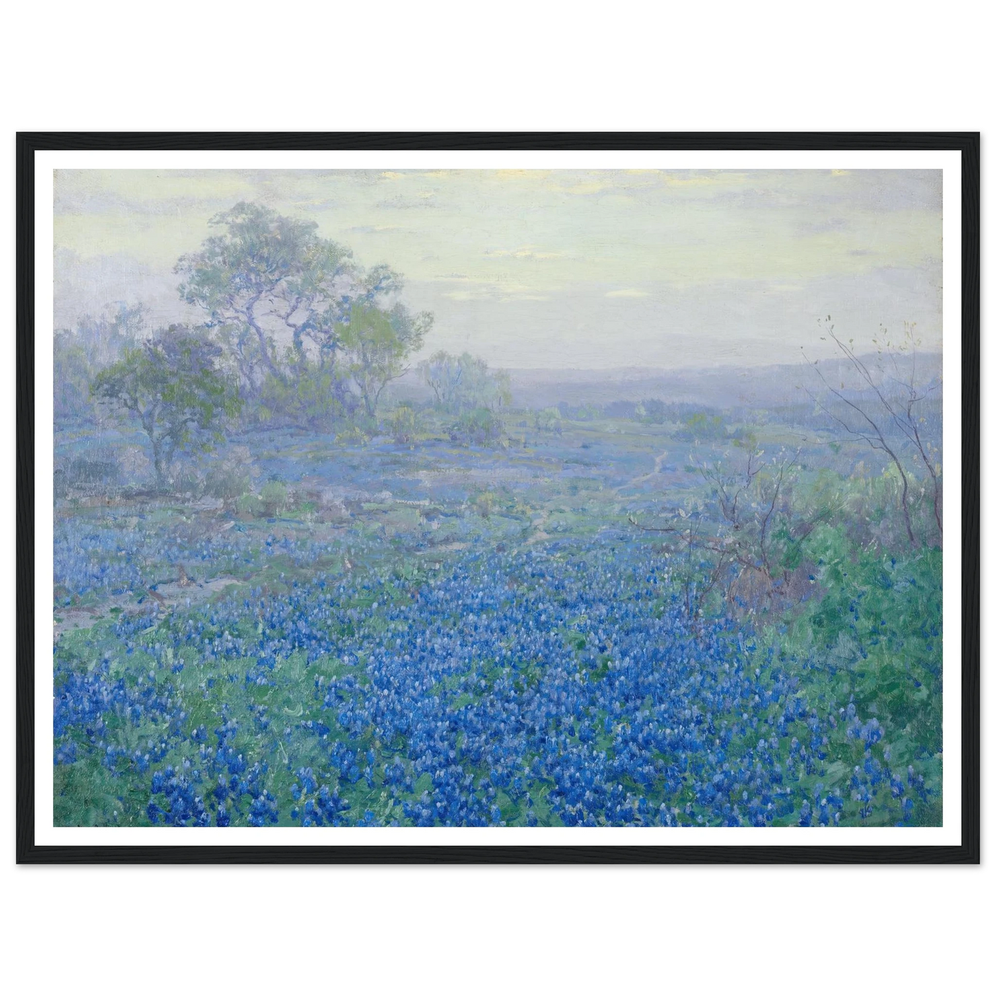 A Cloudy Day, Bluebonnets near San Antonio, Texas (1918) Art Print | Julian Onderdonk-Quipham Collections