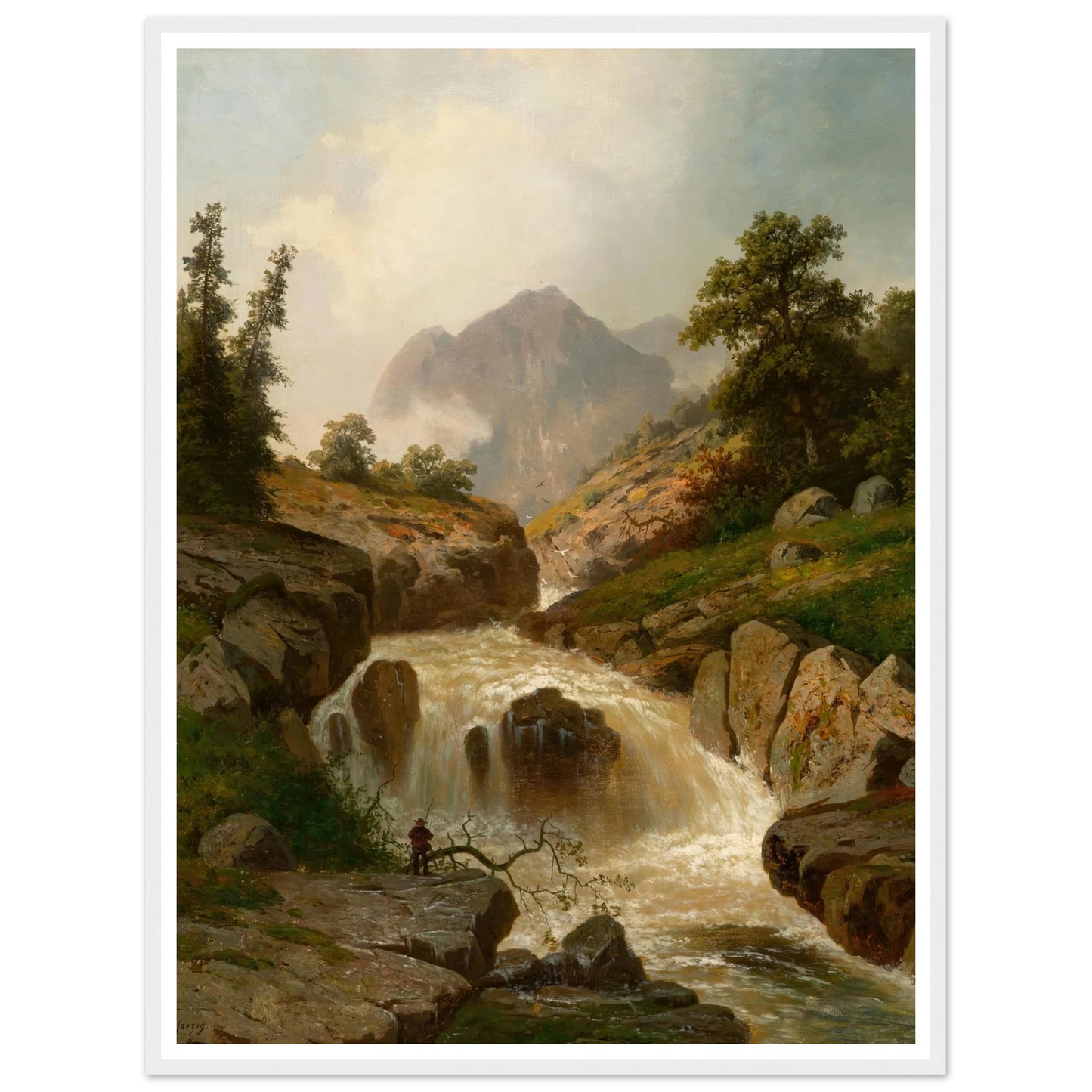 The Rippling River Art Print | Hermann Ottomar Herzog-Quipham Collections