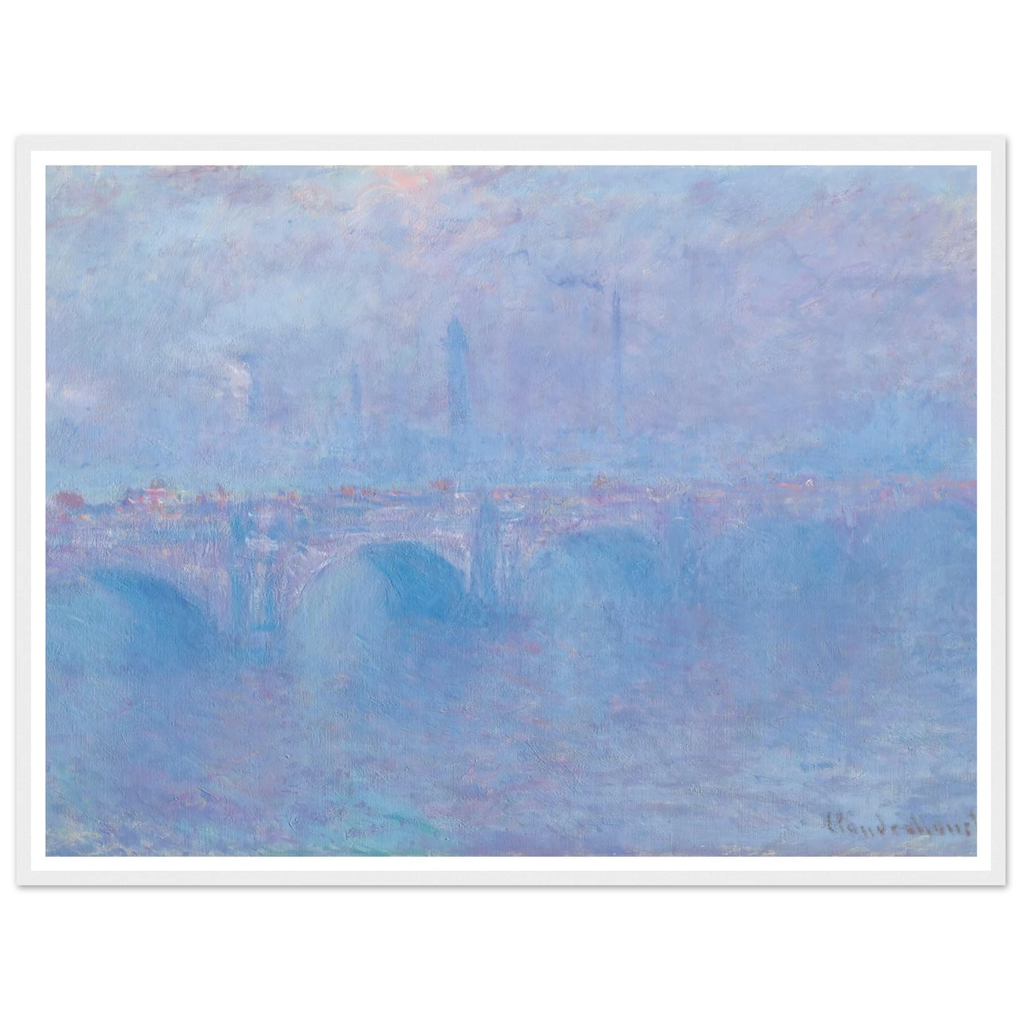Waterloo Bridge, effet de brouillard (1903) Art Print | Claude Monet-Quipham Collections