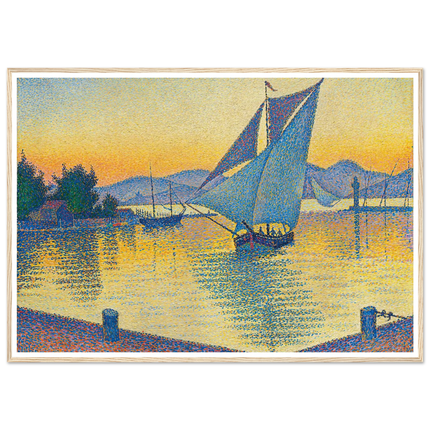 Le Port Au Soleil Couchant, Opus 236 (Saint-Tropez) (1892) Art Print | Paul Signac-Quipham Collections