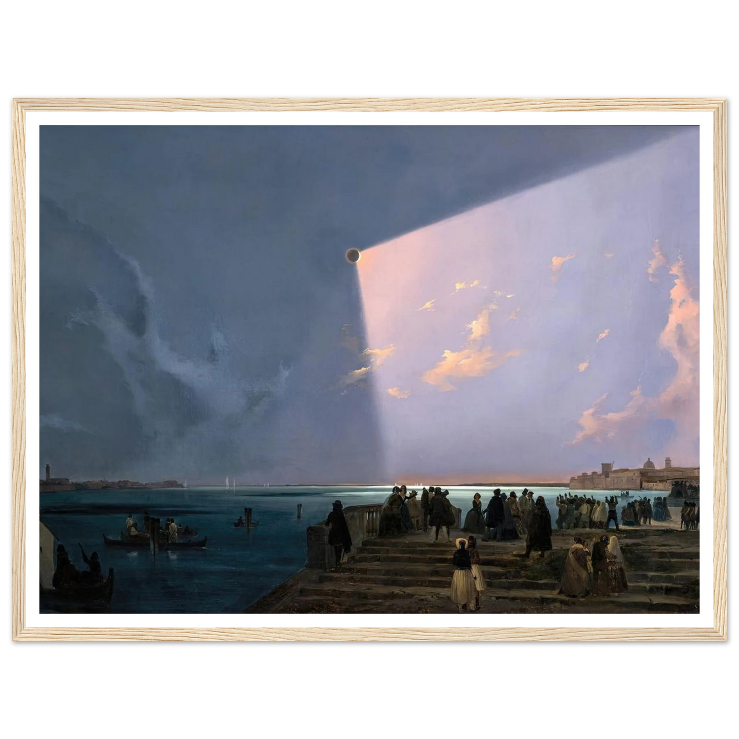 The Eclipse of the Sun in Venice, July 6, 1842 (1800s) Art Print | Ippolito Caffi-Quipham Collections