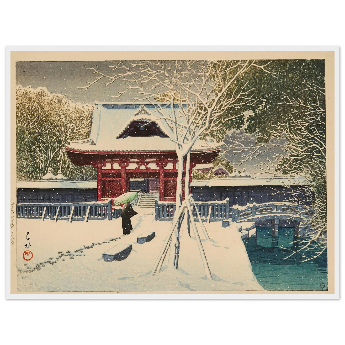 Shiba koen no yuki (Snow at Shiba Park) (1931) Art Print | Kawase Hasui-Quipham Collections