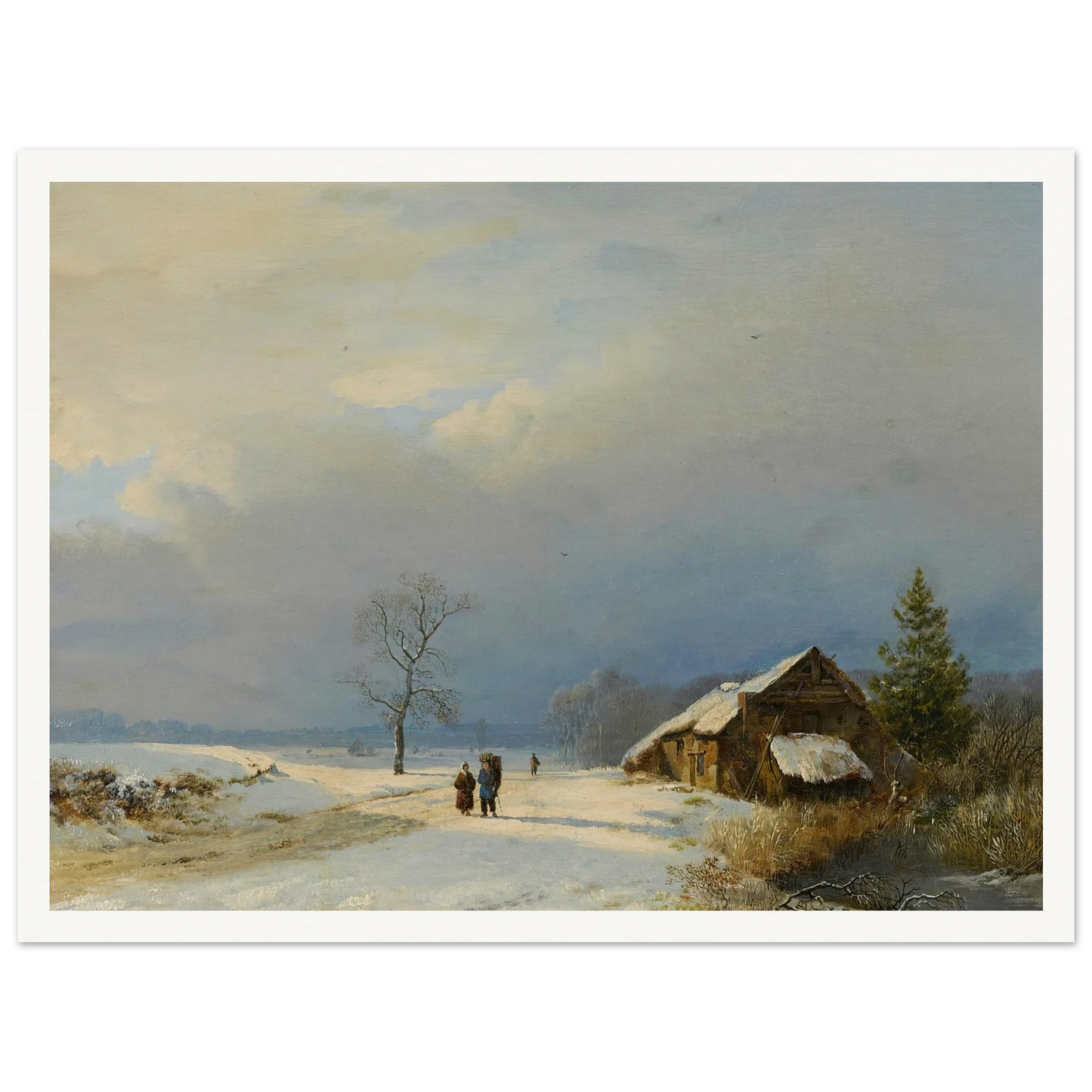 Dutch winter in the Gooi (1828) Art Print | Barend Cornelis Koekkoek-Quipham Collections