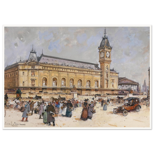 Gare de Lyon Art Print | Eugene Galien Laloue-Quipham Collections