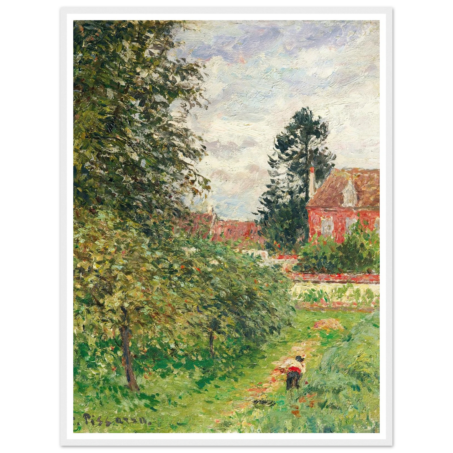 La Maison Des Anglais, Éragny (circa 1902) Art Print | Camille Pissarro-Quipham Collections