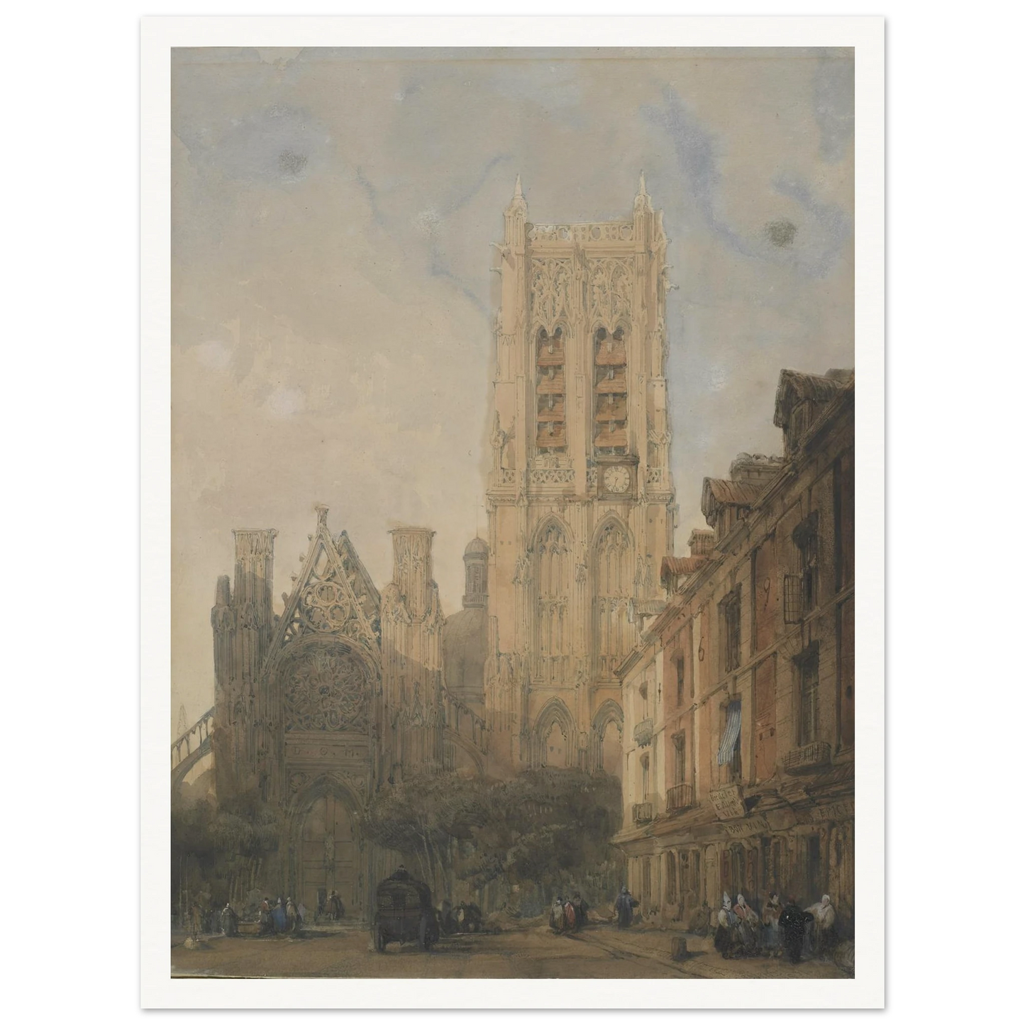 Church of St. Jacques, Dieppe Art Print | David Roberts-Quipham Collections
