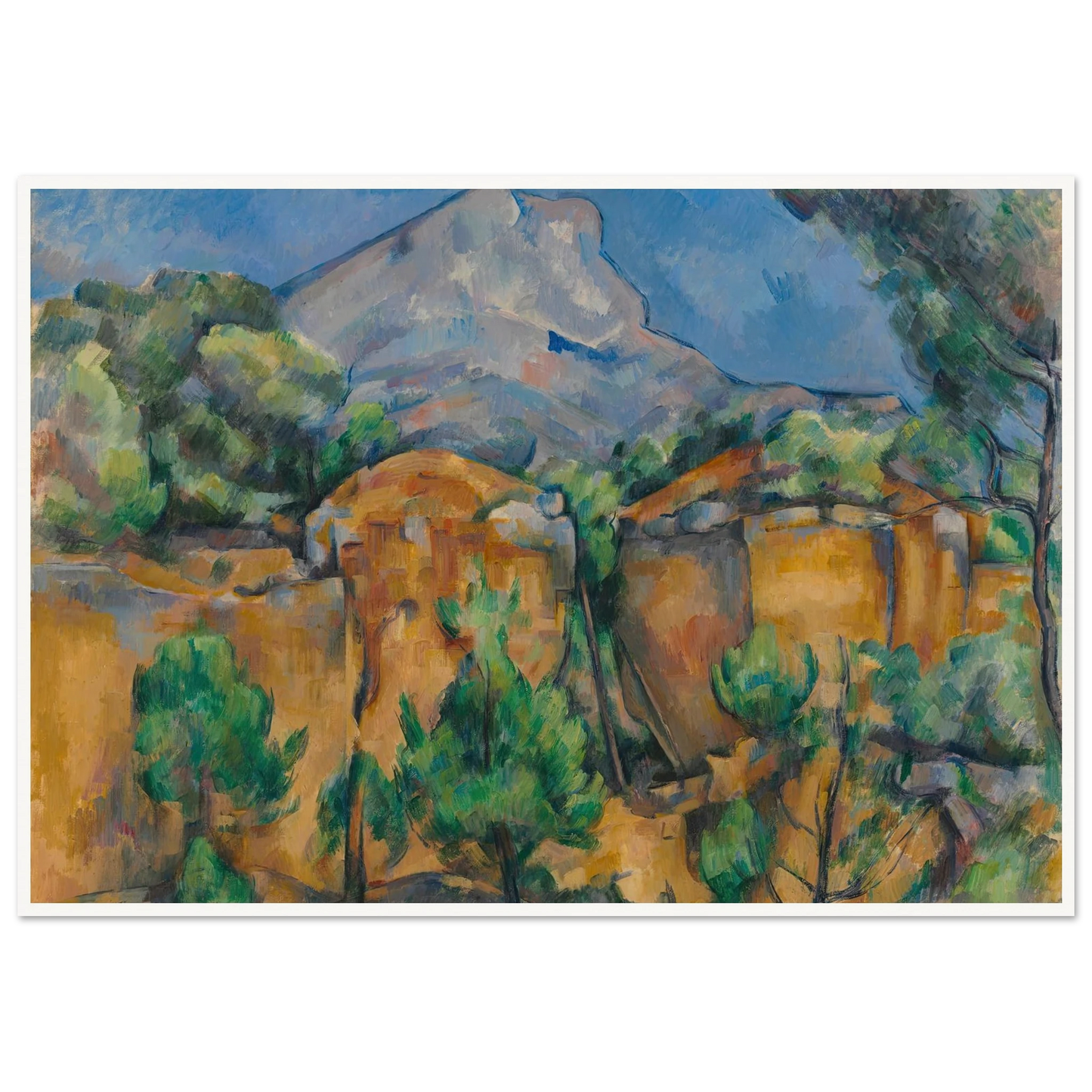 La Montagne Sainte-Victoire vue de la carrière Bibémus (circa 1897) Art Print | Paul Cezanne-Quipham Collections
