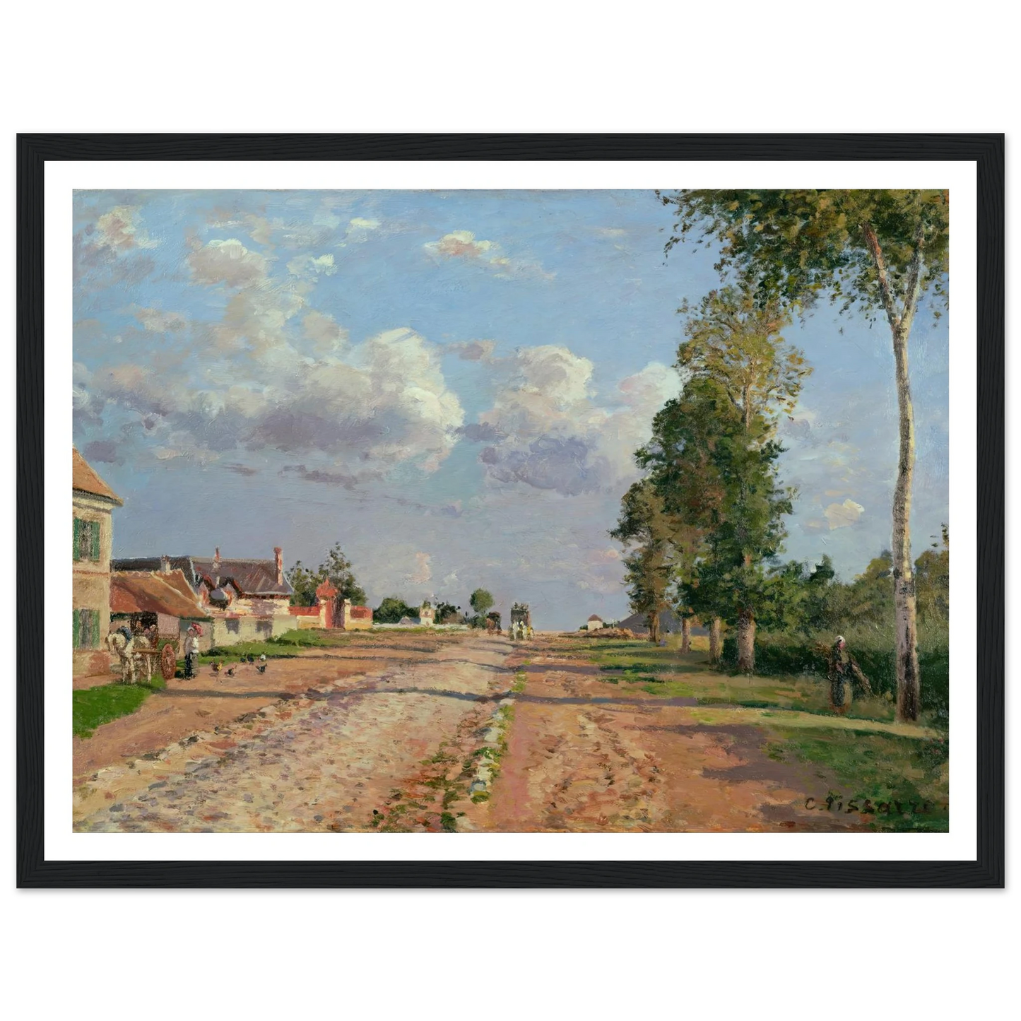 Route de Versailles, Rocquencourt (1871) Art Print | Camille Pissarro-Quipham Collections