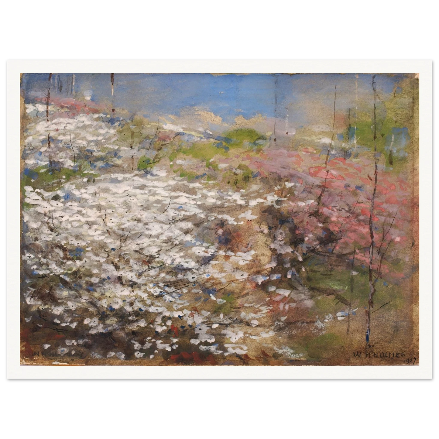 Field Of Blossoms (1927) Art Print | William Henry Holmes-Quipham Collections