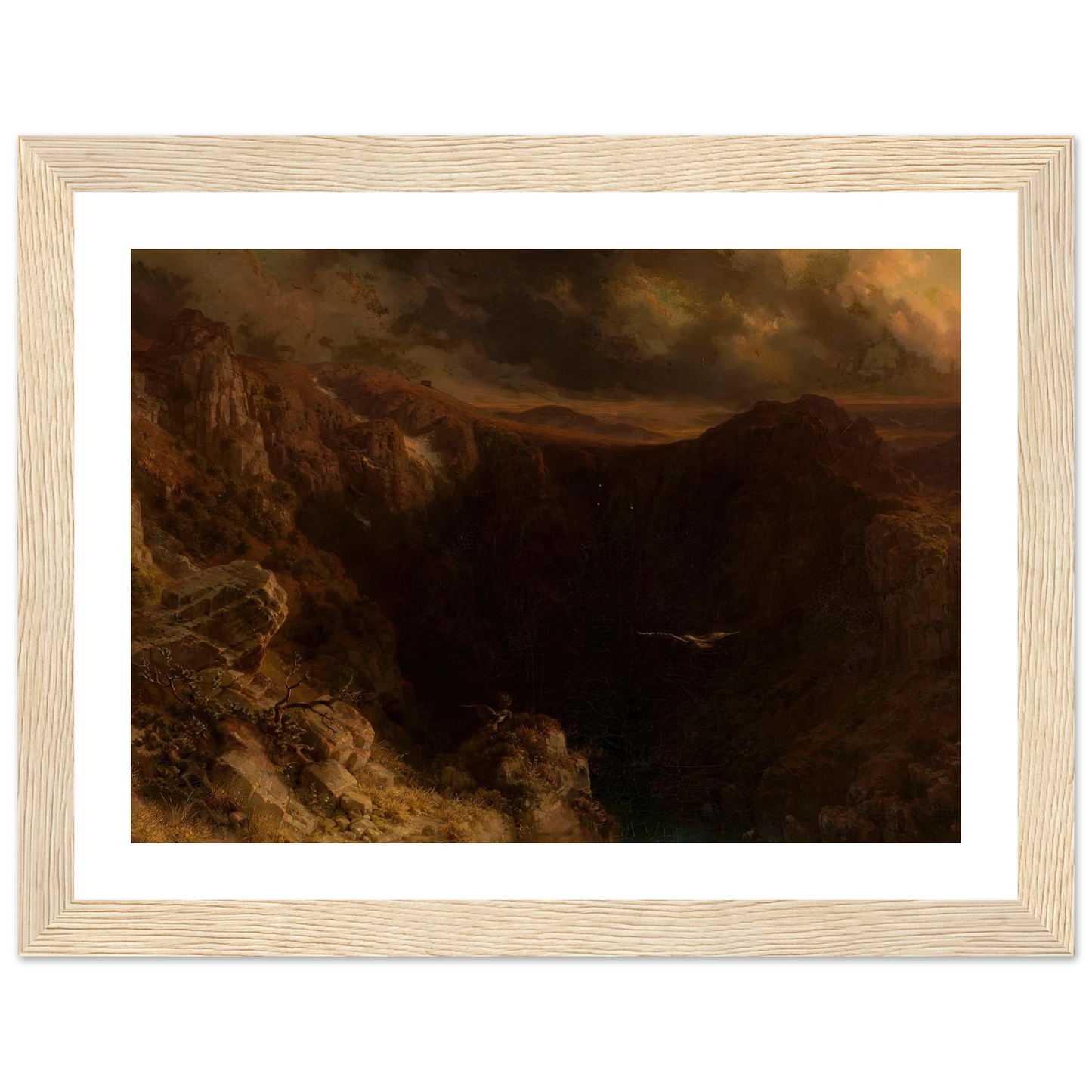 Evening in the mountains (1843) Art Print | August Behrendsen-Quipham Collections
